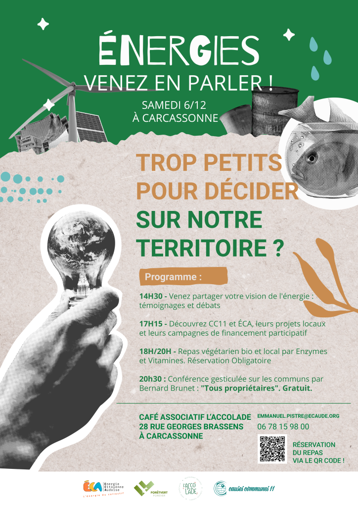 Affiche de l'évèvement : Energies, venez en parler